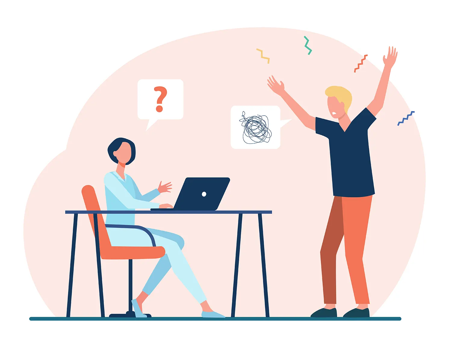 Personas discutiendo por falta de comunicacion asertiva